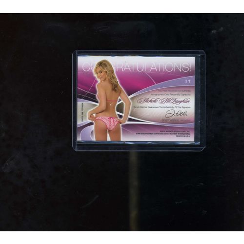 MICHELLE McLAUGHLIN 2008 BWarmer AUTHENTIC AUTOGRAPH card #17 Hot Blonde