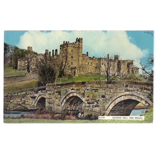 HADDON HALL and bridge.., Derbyshire unused vintage postcard =