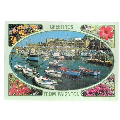 the harbour, PAIGNTON, DEVON, unused vintage postcard =