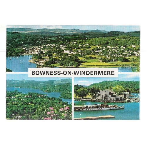 BOWNESS-ON-WINDERMERE, CUMBRIA. unused vintage postcard. by John Hinde =