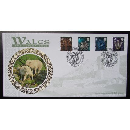BENHAM - BLCS WALES FIRST PICTORIAL ISSUE LARGE SILK COVER 1999 (b)