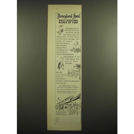 1968 Disneyland Hotel Ad - Sixty exciting acres of fun!
