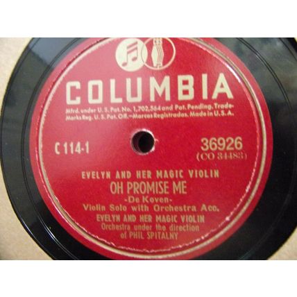 Evelyn and Her Magic Violin-10" 4 LPs-1947-EX/VG. *Columbia C-114