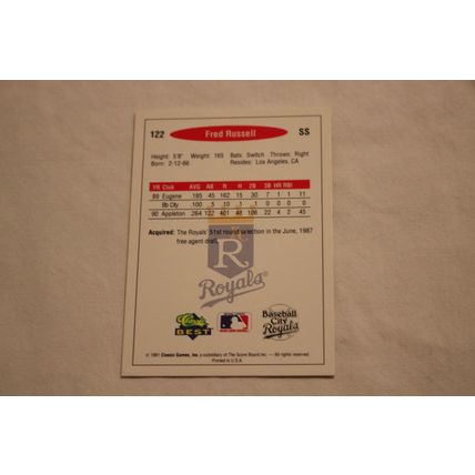 Fred Russell 1991 Classic Best NO. 122