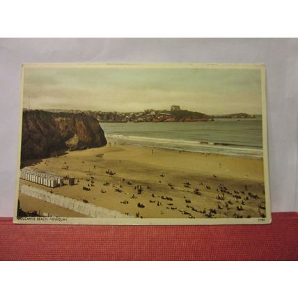 TOLCARNE BEACH, NEWQUAY, CORNWALL. unused vintage postcard. by E C Flinn =