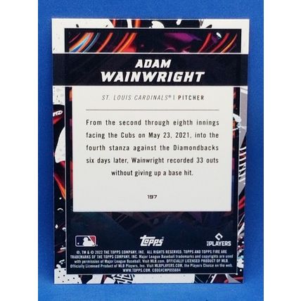 2022 Topps Fire #197 Adam Wainwright