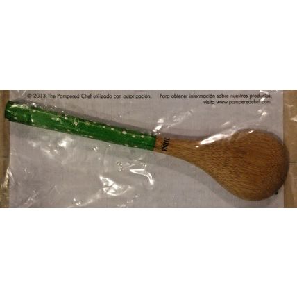 Pampered Chef Star Pancake Mold & Petite 5" Bamboo Snowflake Spoon Green #1225