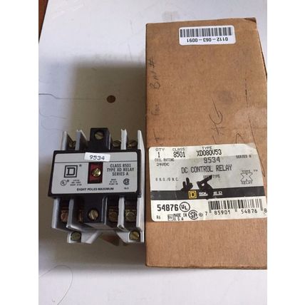 NEW SQUARE-D CLASS 8501 XD,8501 xd0 40 CONTROL RELAY,XD040 8POLES,115V COIL,BU