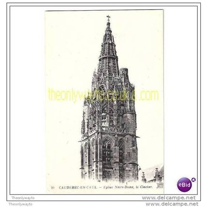 CAUDEBEC-EN-CAUX, EGLISE NOTRE DAME, LE CLOCHER, FRANCE, Postcard