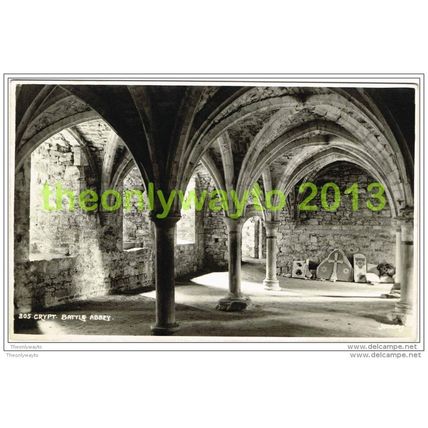 CRYPT, BATTLE ABBEY, SUSSEX, ENGLAND, 1920/30s?, Postcard