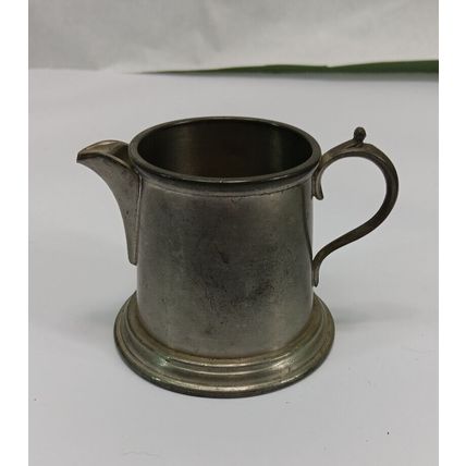 Antique Pewter Lidless Side Spout Metal Tankard Made In Sheffield England