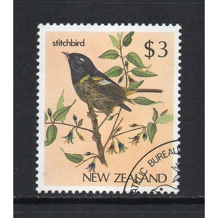 New Zealand - 1986 - $3 Native Birds (Stitchbird) (sg1294) Used