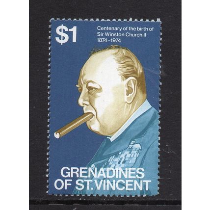 Grenadines of St. Vincent - 1974 - $1 Churchill Birth Centenary (sg56), MNH