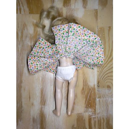 Vintage Ideal Doll P90 Creepy Girl Floral Dress Eyes Open /Close- Halloween Doll