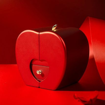 Fashion Jewelry Box - Red Apple Eternal Rose Necklace Gift for Women