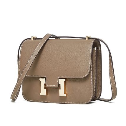 Genuine Leather Women Shoulder Purses and Handbags Grey
