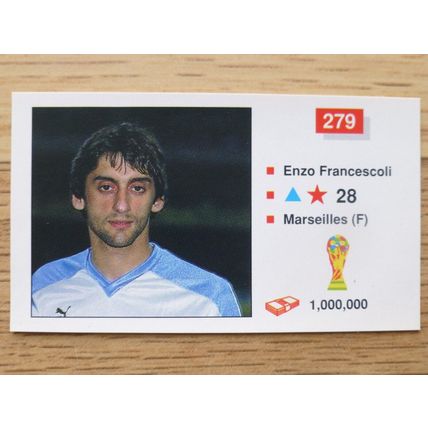 Enzo Francescoli (Uruguay) | Merlin Italia 90 Sticker #279