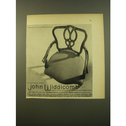 1961 John Widdicomb Furniture Ad - For more than a century