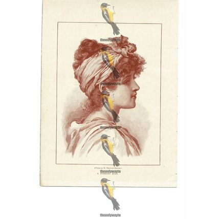Winsome Maid, By N Prescott-Davies, Romantic Book Illustration (Print), 1894
