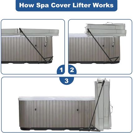 Hot Tub Cover Lifter, Spa Cover Lift, Hot Tub Cover Lift Removal System Height 3