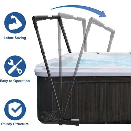 Hot Tub Cover Lifter, Spa Cover Lift, Hot Tub Cover Lift Removal System Height 3