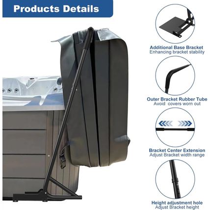 Hot Tub Cover Lifter, Spa Cover Lift, Hot Tub Cover Lift Removal System Height 3