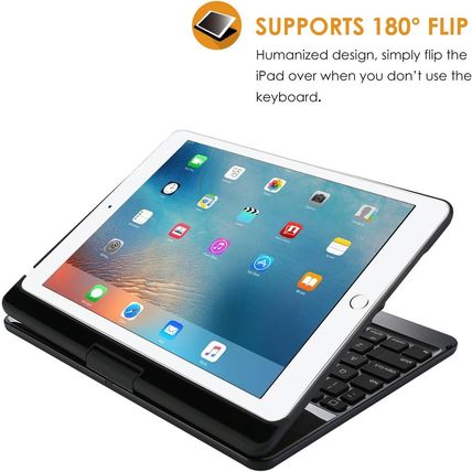 Procase 360° Rotation Case with Keyboard for Ipad 9.7 Inch (Old Model), Ipad 6Th