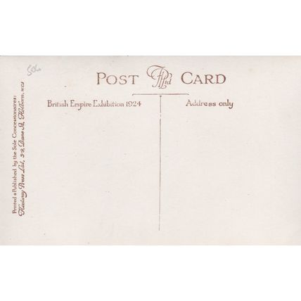 EC506 1924 BRITISH EMPIRE EXHIBITION -THE INDIAN PAVILION. R/P POSTCARD