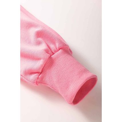 Sachet Pink Solid Color Patchwork Pullover Top and Cargo Pants Set