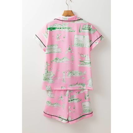 Pink Holiday Resort Short 2pcs Pajama Set