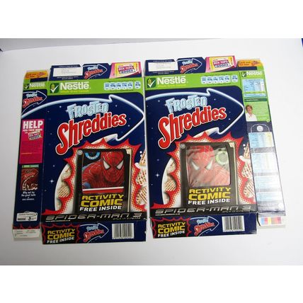 Nestle 2007 Shreddies Cereal Boxes SPIDER-MAN Activity Comics Set of 2