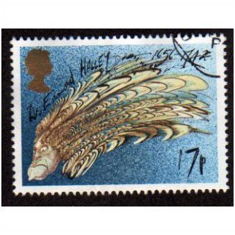 Great Britain 1986 Halley's Comet 17p Dr Edmond Used SG 1312 Sc 1133 stamp