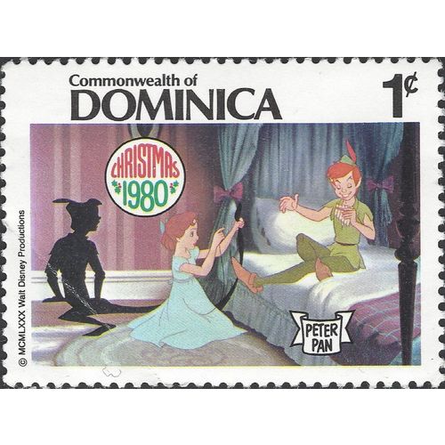 DOMINICA, CHRISTMAS, Peter Pan, violet 1980, 1c