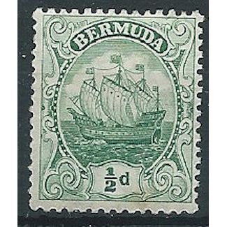 Bermuda 1922 SG77a 1/4d Green Mounted Mint . ..