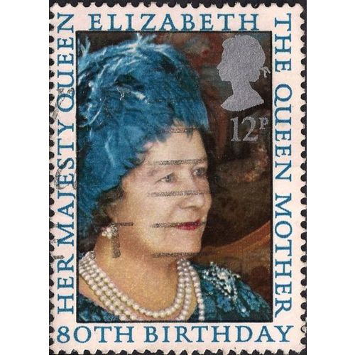 GB, Queen Mother 80th birthday, blue 1980, 12p, #3