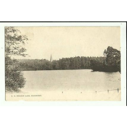 Berkshire SANDHURST Royal Military College Lake Postcard