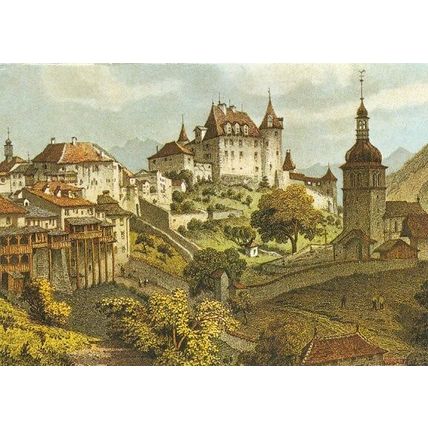 Gruyeres Unkown Artist Postcard used VGC