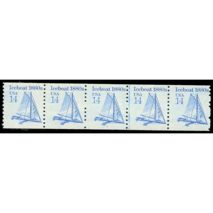 2134 14c Iceboat Fine MNH Dry Gum PNC 1/5 P0221
