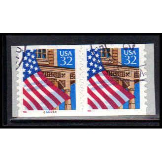 Used 2915A 32c U.S. Flag Over Porch Very Fine CNP Left 66666A P/UL PA1819