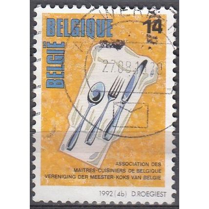 Belgique 1992 Michel 2498 O Cote (2008) 0.50 € 10 Ans Maîtres-Cuisiniers