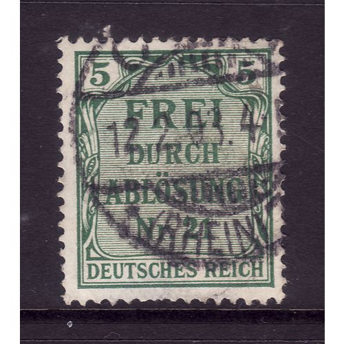 GERMANY 1903 OFFICIAL STAMP 5pf GREEN SG O84 FINE USED