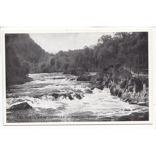 The Rapids Above the Falls Tummel Pitlochry Perthshire J B White Postcard 5195