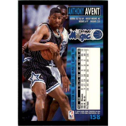 1994-95 Fleer Basketball Anthony Avent