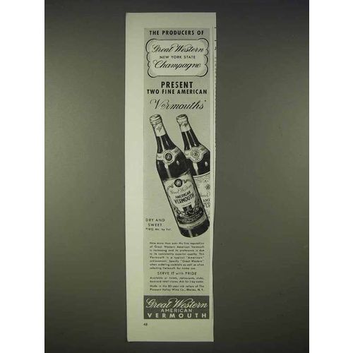 1940 Great Western American Vermouth Ad