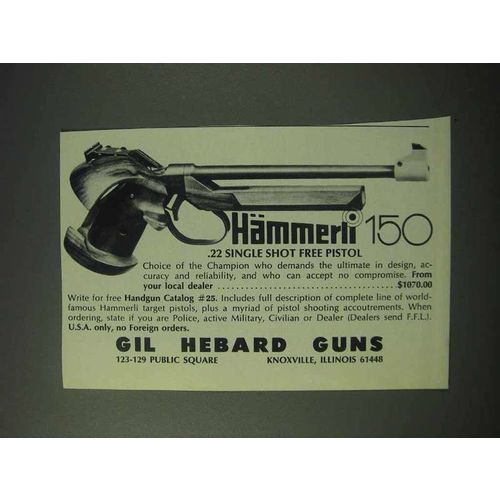 1978 Hammerli 150 Pistol Ad
