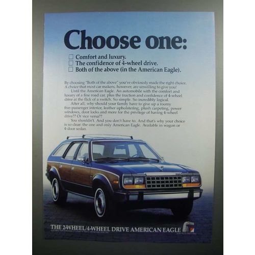 1984 American Eagle Wagon Ad - Choose One