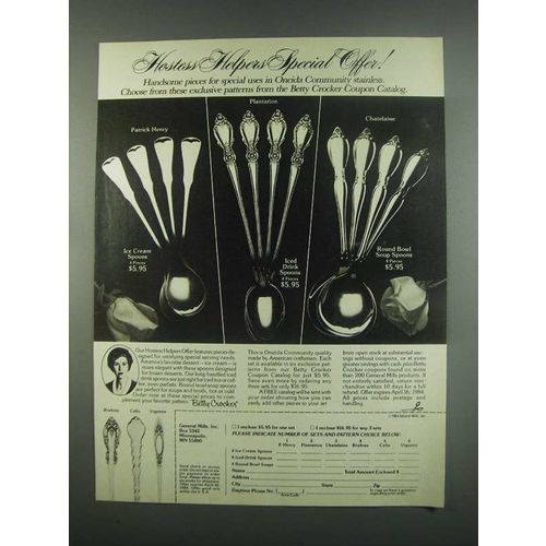 1984 Betty Crocker Oneida Silverware Ad - Patrick Henry