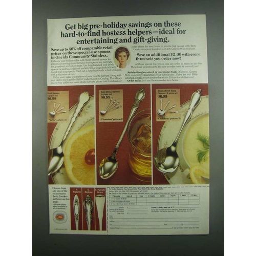 1984 Betty Crocker Oneida Silverware Ad - Cello Spoons