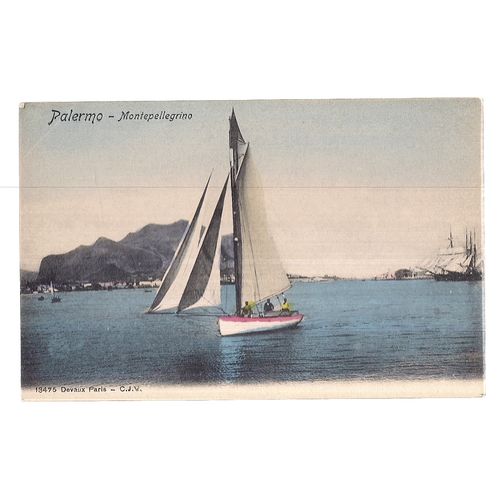 MONTEPELLEGRINO, PALERMO, SICILY, ITALY used antique postcard undated.
