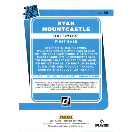 2021 Donruss Ryan Mountcastle Rated Rookie # 59